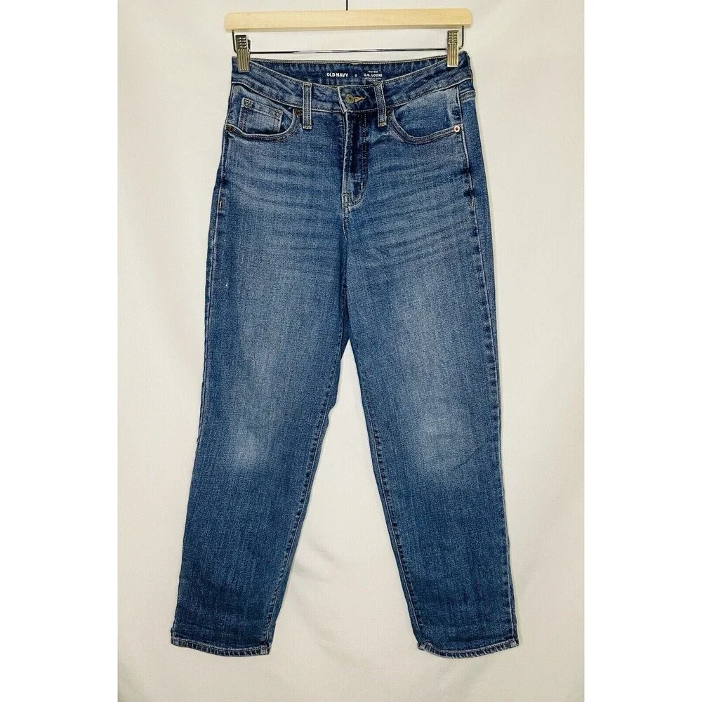 Old Navy O.G. Loose Denim Blue Jeans High Rise Women's SIZE 0